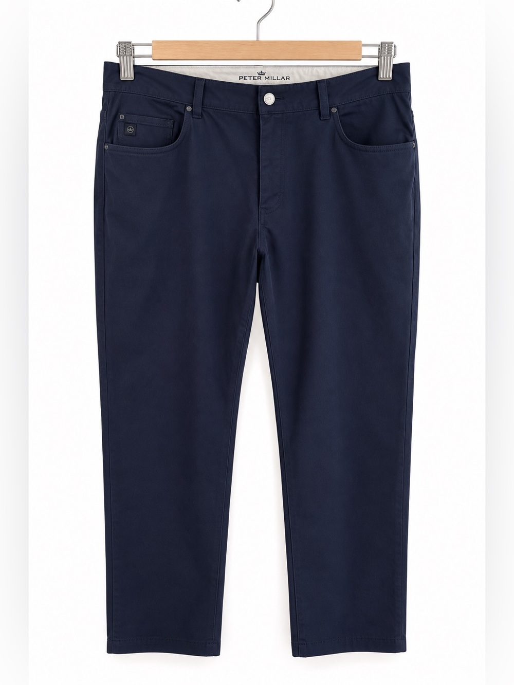 Peter Millar Mens 36 Navy Performance 5 Pocket Pants Stretch Golf Casual
